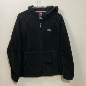 The north face fleece full zip hoodie size large